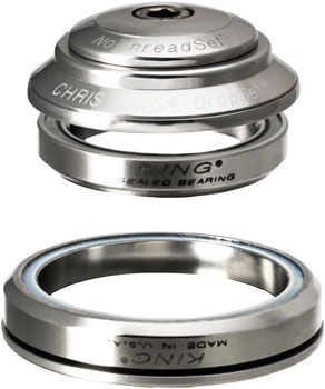 Chris King DropSet 3 Headset - 1-1/8 - 1.5", 41/52mm, 36 Deg, Silver EA Headsets