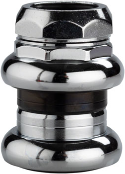 Tange-Seiki Levin CDS 1" Threaded Headset: 26.4mm Crown Race Chrome Silver EA Headsets