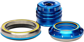 Cane Creek 110 30th Anniversary Headset - IS41/28.6/H9 Upper | IS52/40 Lower, Tapered, Hellbender Ceramic Bearings, Blue Cane Creek Blue EA Headsets