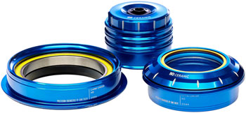Cane Creek 110 30th Anniversary Headset - ZS44/28.6 Upper | ZS56/40 Lower, Tapered, Hellbender Ceramic Bearings, Blue Cane Creek Blue EA Headsets