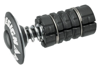 Profile Design Universal Gap Cap: fits 1" or 1-1/8" steerer tubes, Aluminum Top Cap, Black EA Compression Plug