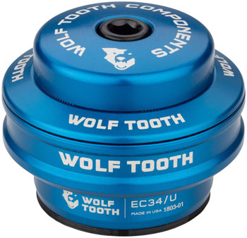 Wolf Tooth Premium Headset - EC34/28.6 Upper, 16mm Stack, Blue EA Headset Upper