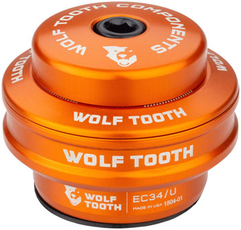 Wolf Tooth Premium Headset - EC34/28.6 Upper, 16mm Stack, Orange EA Headset Upper