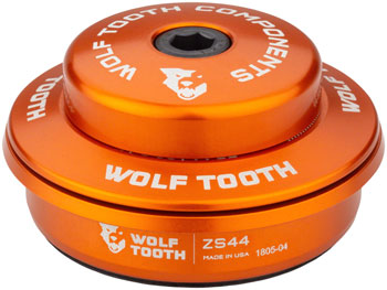 Wolf Tooth Premium Headset - ZS44/28.6 Upper, 6mm Stack, Orange EA Headset Upper