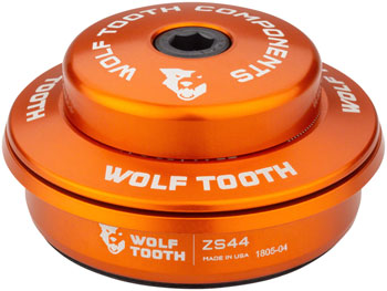 Wolf Tooth Performance Headset - ZS44/28.6 Upper, 6mm Stack, Orange EA Headset Upper