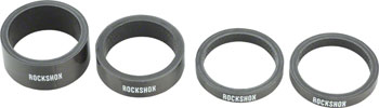 RockShox UD Carbon Headset Spacer Set, Includes 5mm x 2, 10mm x 1, 15mm x 1 Carbon SET Headset Stack Spacer