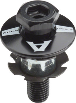 AheadSet Hollow Top Cap, Bolt and Starnut for 1-1/8" Threadless Freestyle Headsets Black SET Headset Top Cap