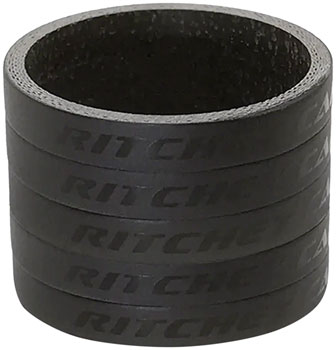 Ritchey WCS Carbon Headset Spacers 1-1/8, 5mm, Black, 5-pack EA Headset Stack Spacer