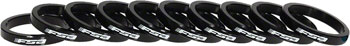 Full Speed Ahead Bag of 10 1-1/8"x5mm Alloy Headset Spacers with Logo Black BAG Headset Stack Spacer