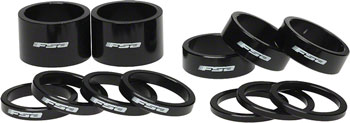 Full Speed Ahead Assorted Headset Spacer Kit 1-1/8" Black with Logo KIT Headset Stack Spacer