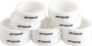 Full Speed Ahead Polycarbonate Headset Spacers 1 1/8" x 10mm 10 pcs White EA Headset Stack Spacer