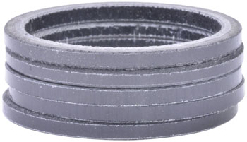 Wheels Manufacturing Carbon Headset Spacer - 1-1/8", 2.5mm, Gloss, 5-pack Gloss Carbon PAK Headset Stack Spacer
