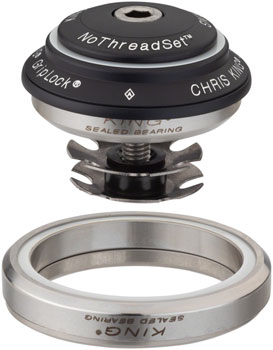 Chris King DropSet 2 Headset - 1-1/8 - 1.5", 42/52mm, 45 Deg, Matte Black Matte Black EA Headsets