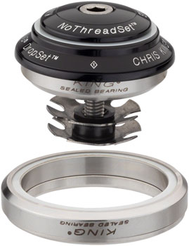 Chris King DropSet 2 Headset - 1-1/8 - 1.5", 42/52mm, 45 Deg, Black EA Headsets