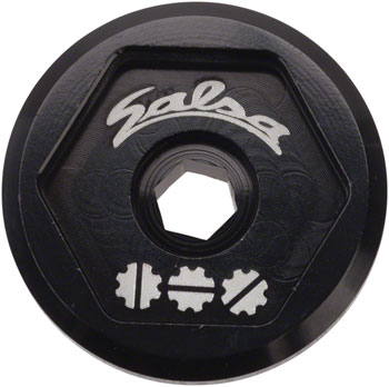 Salsa Split Pivot Dropout Tool Top Cap Black with Black Bolt Black EA Headset Top Cap