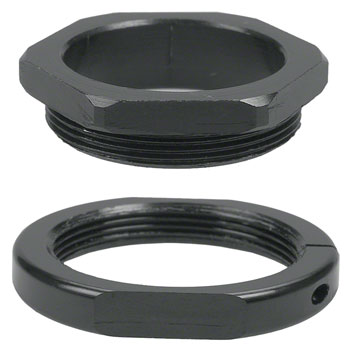 Problem Solvers Micro Adjustable Headset Spacer - For 1-1/8" Steer Tubes, 10mm Min and 12mm Max Height Black EA Headset Stack Spacer