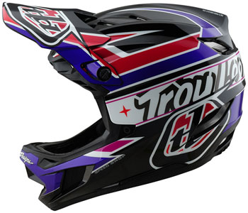 Troy Lee Design s D4 Polyacrylite Helmet – Linear Black, Large Liinear Black EA Helmets