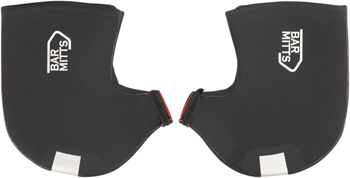 Bar Mitts Road Pogie Handlebar Mittens - Internally Routed Campy/SRAM/Newer Shimano, No Zipper, XL, Black PAA Pogies
