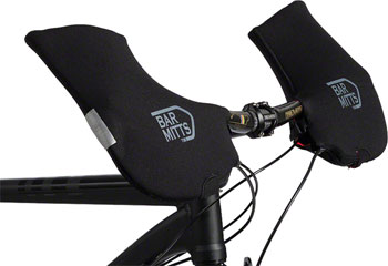 Bar Mitts Mountain / Commuter Pogie Handlebar Mitten: SM/MD Black PAA Pogies