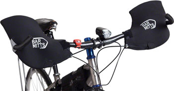 Bar Mitts Mountain / Commuter Pogie Handlebar Mitten: for Bar Ends LG Black PAA Pogies