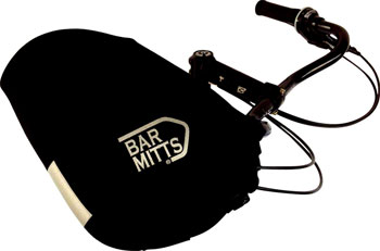 Bar Mitts Mustache / Townie Pogie Handlebar Mittens: One Size, Black EA Pogies