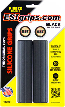 ESI Ribbed Chunky Grips - Black Red PAA Grips