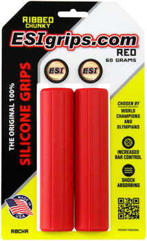 ESI Ribbed Chunky Grips - Red Black PAA Grips