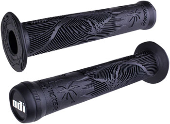 ODI Hucker Grips - Black, Flange Black EA Grips