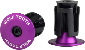 Wolf Tooth Alloy Bar End Plugs - Ultraviolet Purple Ultraviolet Purple PAA Bar End Plugs