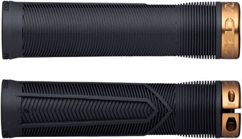 RaceFace Chester Grips - Lock-On, Black/Kashmoney Gold, 31mm Kashmoney PAA Grips