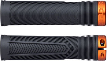 RaceFace Chester Grips - Lock-On, Black/Orange, 34mm Black/Orange PAA Grips
