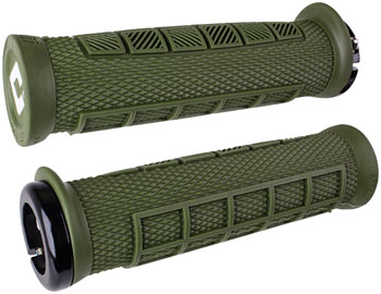 ODI Elite Pro V2.1 Grips - Green/Black, Lock-On Army Green PAA Grips