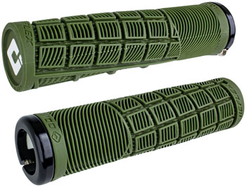 ODI Reflex V2.1 Grips - White/Green, Lock-On Army Green PAA Grips