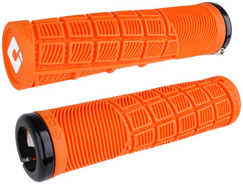 ODI Reflex V2.1 Grips - White/Orange, Lock-On Orange PAA Grips
