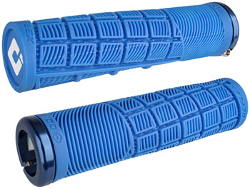 ODI Reflex V2.1 Grips - White/Blue, Lock-On Blue PAA Grips
