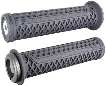 ODI Vans V2.1 Grips - White/Graphite/Gray, Lock-On Graphite PAA Grips