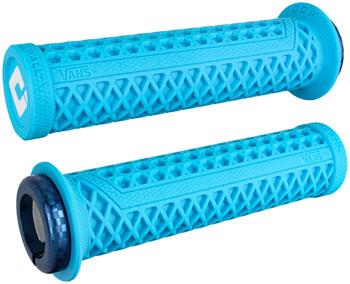 ODI Vans V2.1 Grips - White/Light Blue/Blue, Lock-On Light Blue PAA Grips