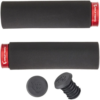 Wolf Tooth Fat Paw Lock-on Grips - Black/Red EA Grips