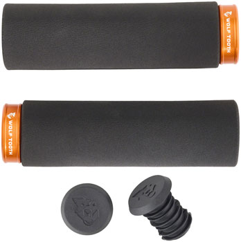 Wolf Tooth Fat Paw Lock-on Grips - Black/Orange EA Grips