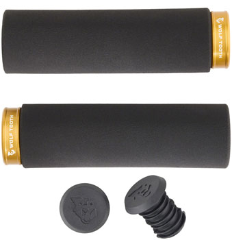 Wolf Tooth Fat Paw Lock-on Grips - Black/Gold EA Grips