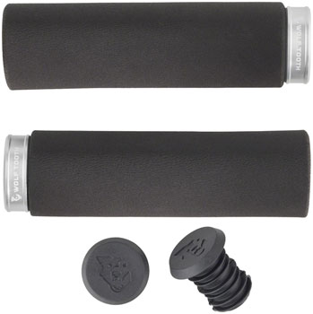 Wolf Tooth Fat Paw Lock-on Grips - Black/Raw Silver Black/Raw Silver EA Grips