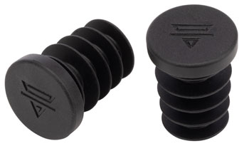 Teravail Rubber Bar End Plugs - Obsidian Black PAA Bar End Plugs