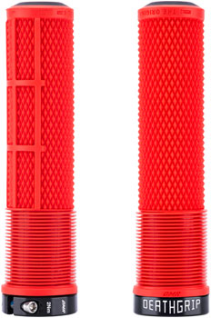 DMR DeathGrip 2 Flangeless Grips - Thick, Lock-On, Red PAA Grips