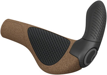 Ergon GP3 Evo BioKork Grips - Lock-On, Small, Black/Tan Black/Cork EA Grips