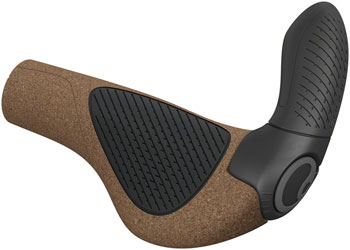 Ergon GP3 Evo BioKork Grips - Lock-On, Large, Black/Tan Black/Cork EA Grips