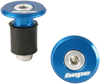 Hope Grip Doctor Bar End Plugs, Blue PAA Bar End Plugs