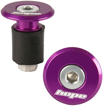 Hope Grip Doctor Bar End Plugs, Purple PAA Bar End Plugs