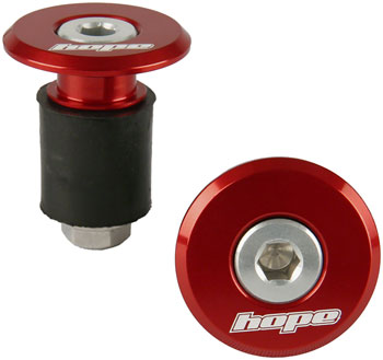 Hope Grip Doctor Bar End Plugs, Red PAA Bar End Plugs