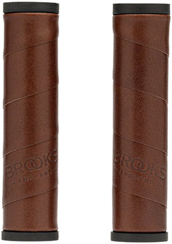 Brooks Willow Leather Grips - Antique Brown, 130/130mm Antique Brown PAA Grips