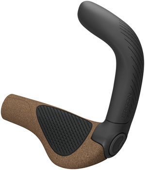 Ergon GP5 Evo BioKork Grips - Lock-On, Large, Black/Tan Cork EA Grips